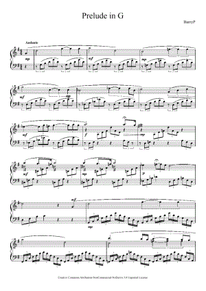 PreludeinG(肖邦)原版正谱五线谱钢琴谱