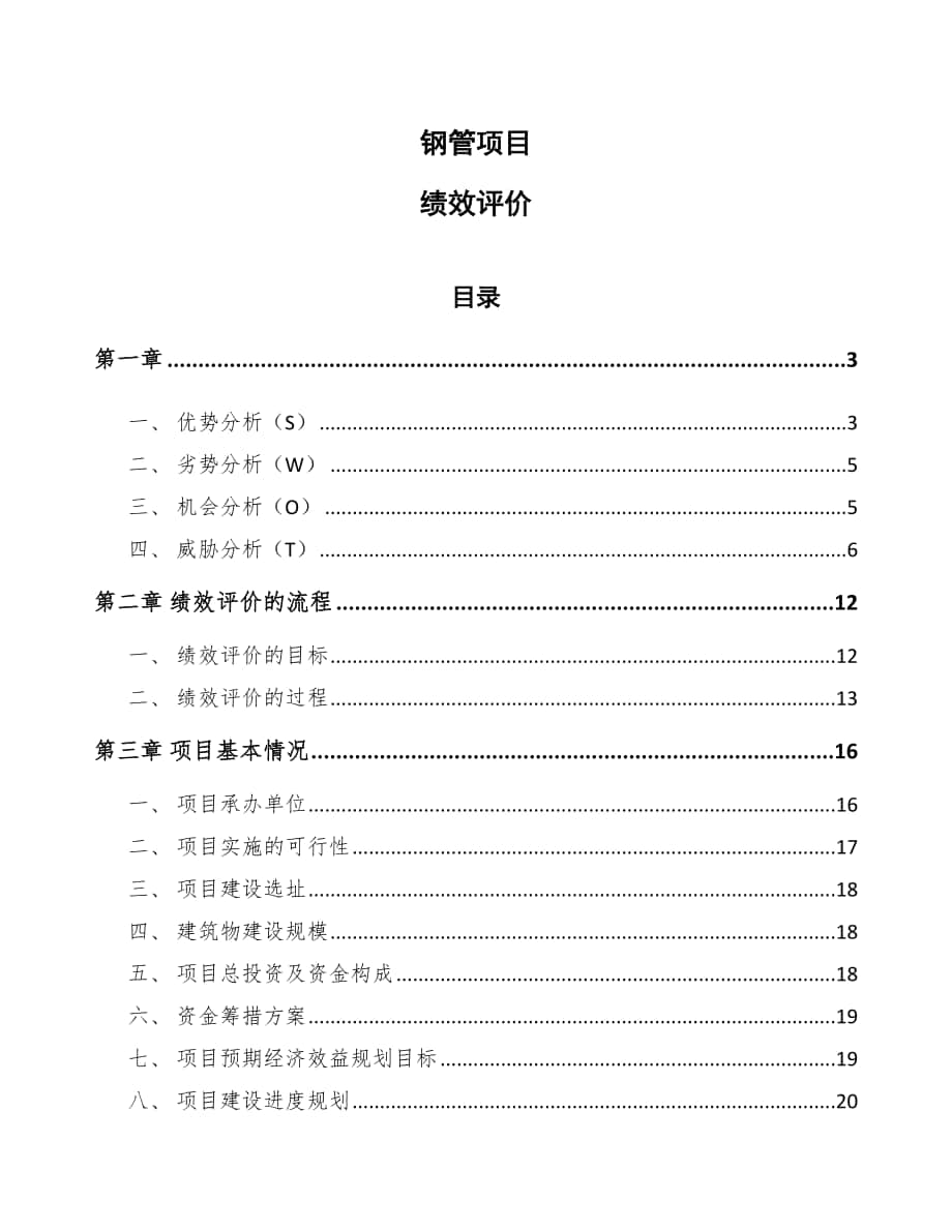 鋼管項目績效評價_第1頁