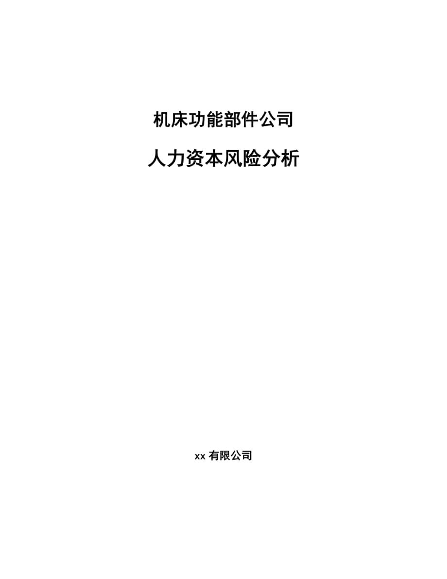 机床功能部件公司人力资本风险分析【范文】_第1页