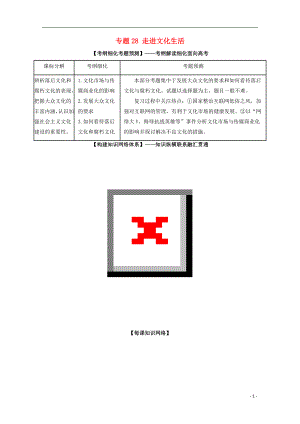 2018年高考政治一輪復(fù)習(xí) 專題28 走進(jìn)文化生活（講）（含解析）新人教版必修