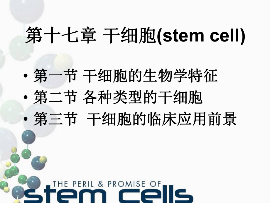 细胞生物学课件：第十五章 干细胞-final_第1页