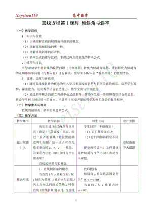 直線方程第1課時 傾斜角與斜率