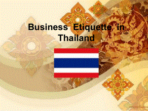 泰国商务礼仪--英文-PPT