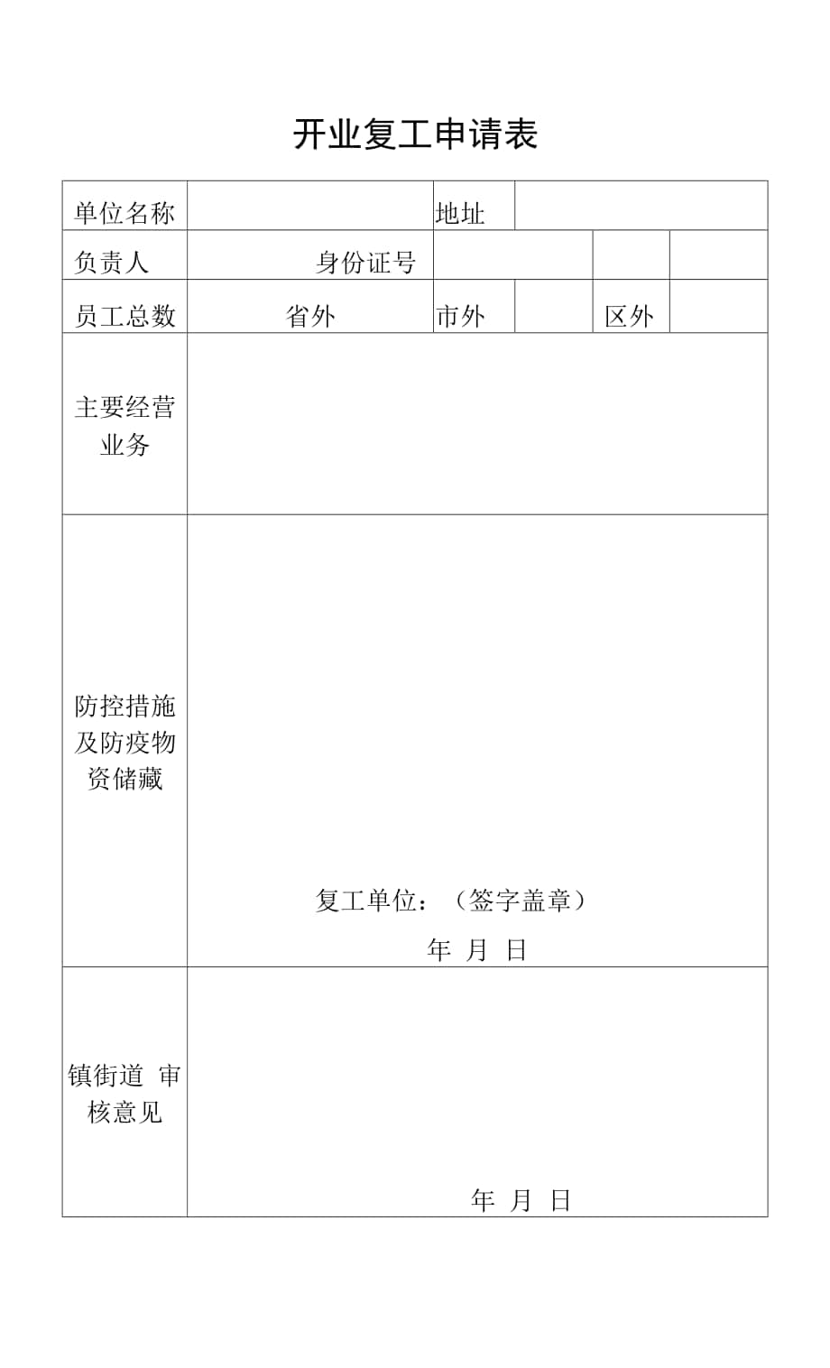 开业复工申请表.docx_第1页