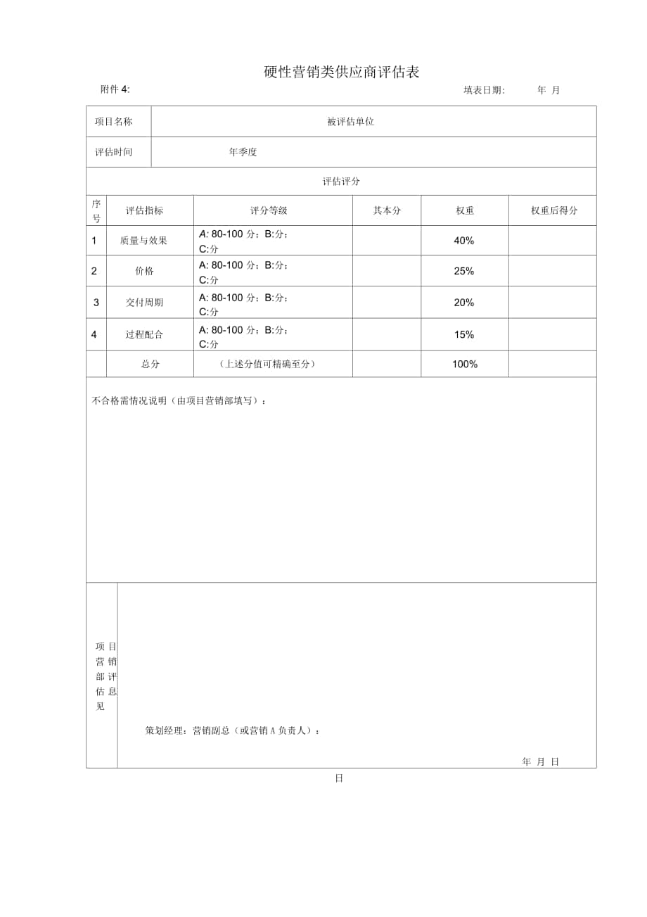 营销类供应商评估表_第1页