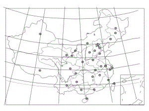 中国地理填空图