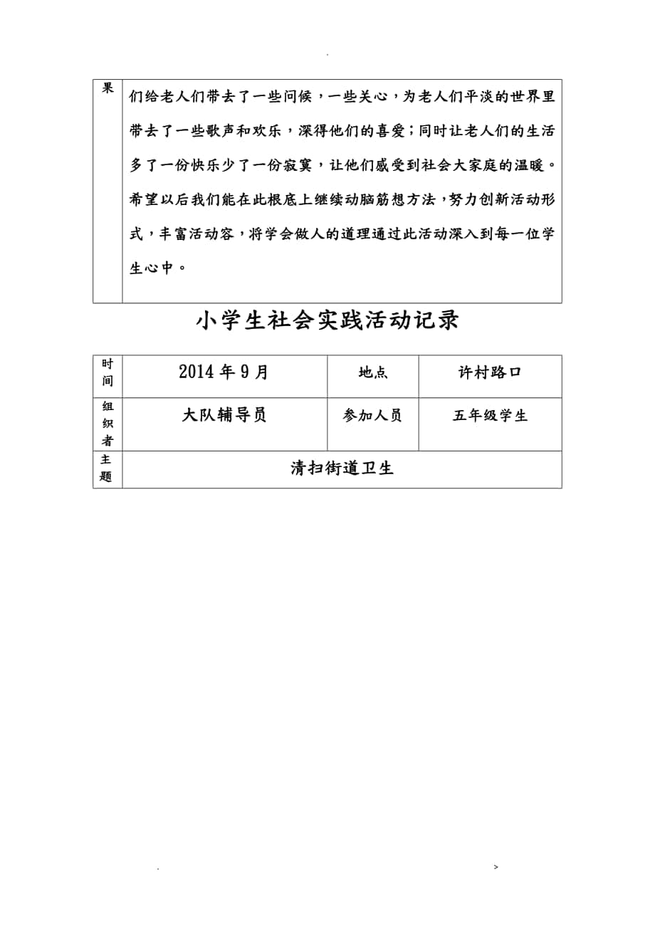 小学生社会实践活动记录_第2页