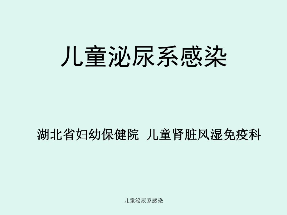 儿童泌尿系感染课件_第1页