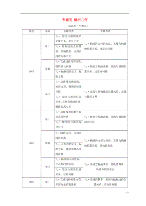 （通用版）2018年高考數(shù)學(xué)二輪復(fù)習(xí) 第一部分 專題五 解析幾何教學(xué)案 理