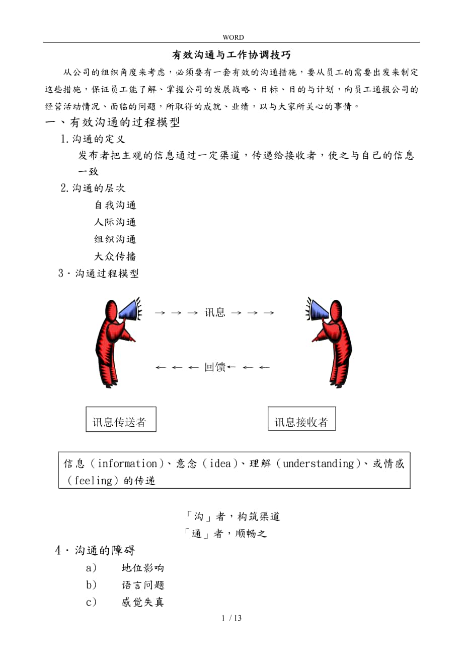 公司的有效沟通与工作协调技巧综述_第1页