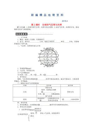 新編高中地理 第二單元 第2節(jié) 第2課時(shí) 全球的氣壓帶與風(fēng)帶課時(shí)作業(yè) 魯教版必修1