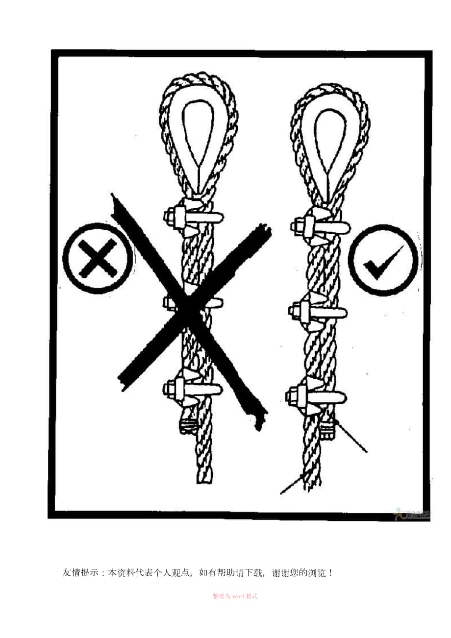 钢丝绳绳卡个数及安装规范钢丝绳卡规范