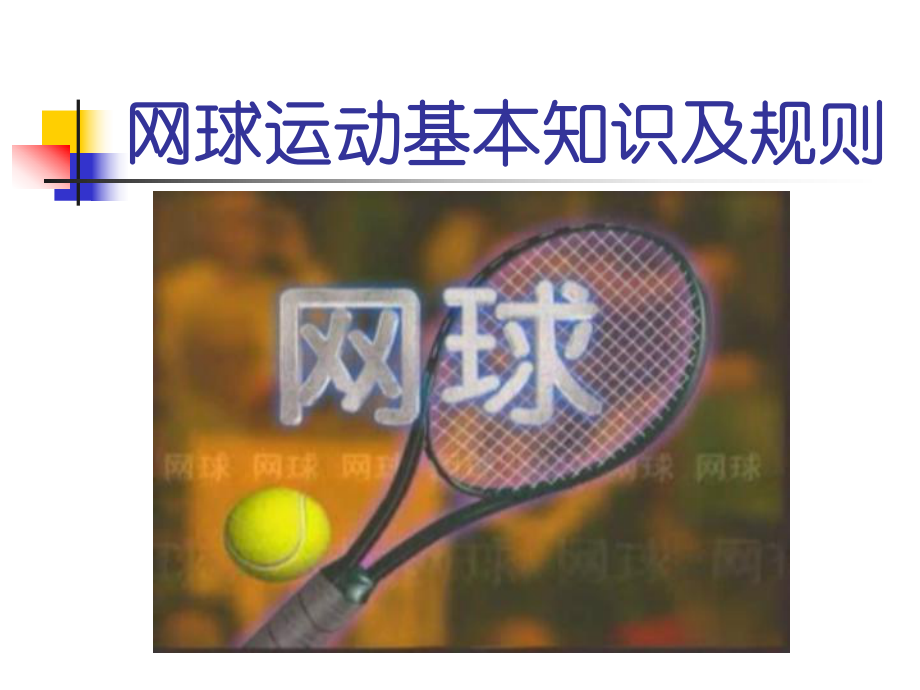网球运动基本知识及规则ppt课件_第1页