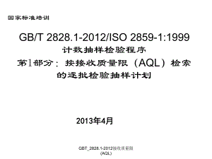 GBT2828.1接收质量限AQL