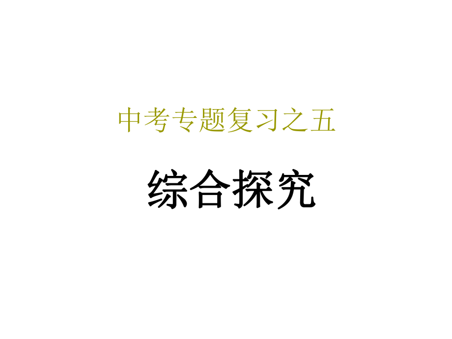 中考语文综合探究专题复习用ppt课件_第1页