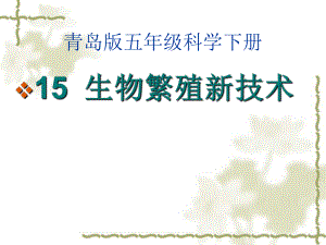 青岛版五年级科学下册15生物繁殖新技术ppt课件