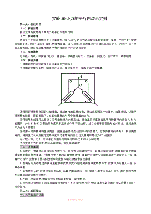 實(shí)驗(yàn)驗(yàn)證力的平行四邊形定則