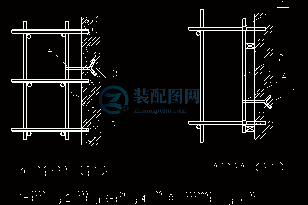 4、脚手架柔性连墙件构造示意图