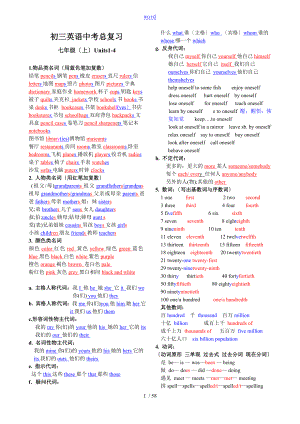 初三英語中學(xué)考試總復(fù)習(xí) 問題詳解