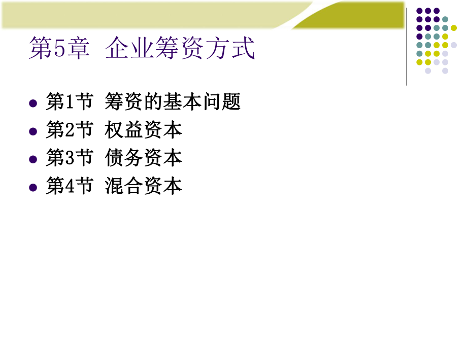 田園教授- 企業(yè)籌資方式課件_第1頁