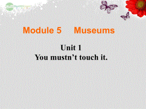 九年級英語上冊Module5MuseumsUnit1Youmustnttouchit.教學課件外研版