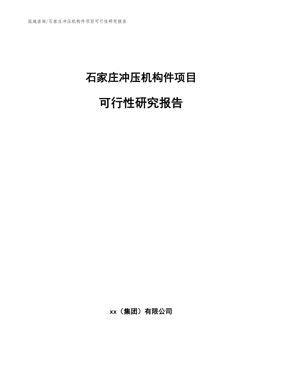 石家庄冲压机构件项目可行性研究报告（模板参考）_第1页