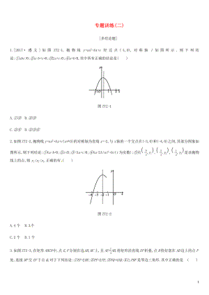 廣西柳州市2019年中考數(shù)學 專題訓練02 多結(jié)論題