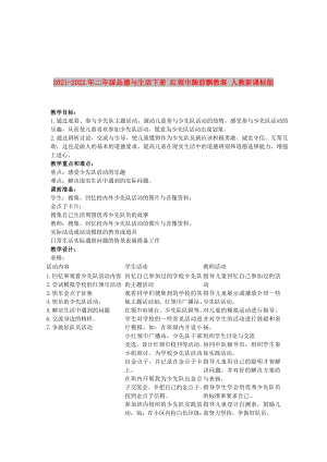 2021-2022年二年級(jí)品德與生活下冊(cè) 紅領(lǐng)巾胸前飄教案 人教新課標(biāo)版