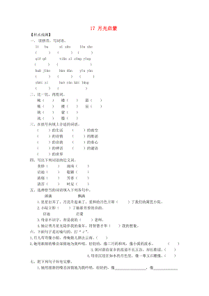 五年級(jí)語文下冊(cè)《17 月光啟蒙》同步精練 蘇教版