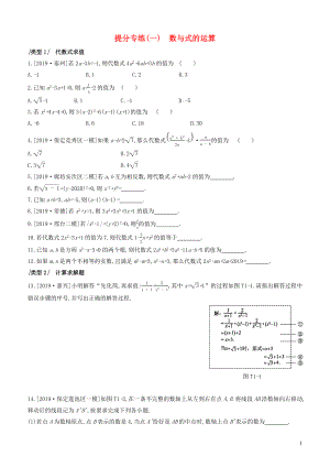 （河北專版）2020年中考數(shù)學復習 提分專練01 數(shù)與式的運算