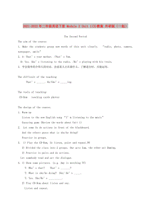2021-2022年二年級(jí)英語下冊(cè) Module 2 Unit 1(3)教案 外研版（一起）