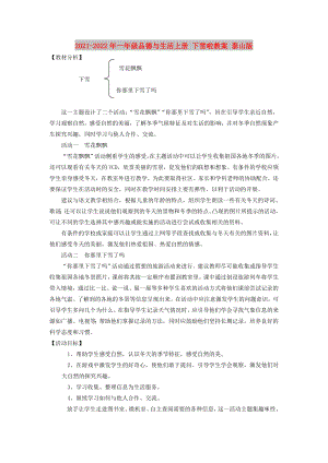 2021-2022年一年級品德與生活上冊 下雪啦教案 泰山版