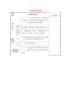 二年級思想品德上冊 我為家鄉(xiāng)做點事教案 山東人民版