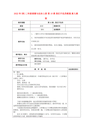 2022年(秋)二年級(jí)道德與法治上冊(cè) 第10課 我們不亂扔教案 新人教版