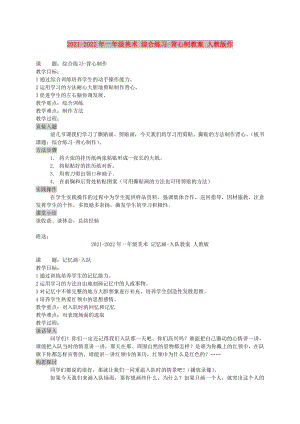 2021-2022年一年級美術(shù) 綜合練習(xí)-背心制教案 人教版作