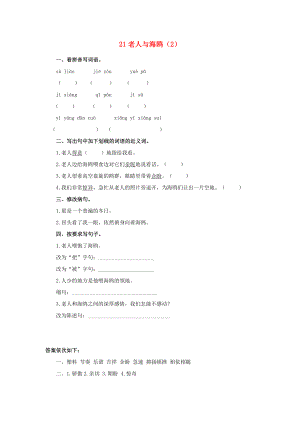 六年级语文上册 第7单元 21《老人与海鸥》课时练习（2） 新人教版