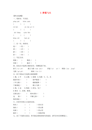 五年級語文下冊《5 夢圓飛天》同步精練 蘇教版