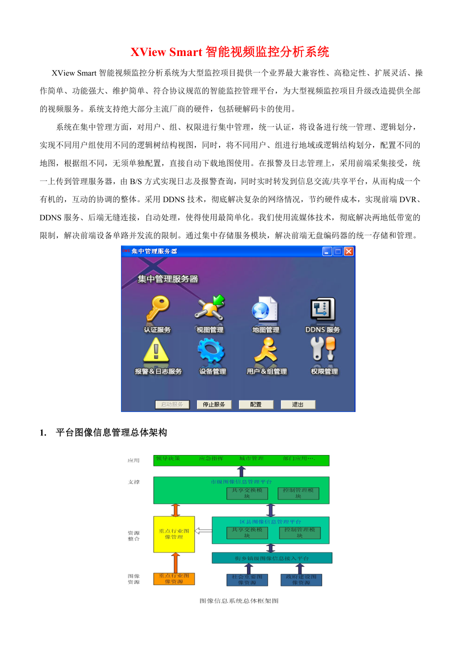 XViewSmart智能視頻監(jiān)控視頻分析系統(tǒng)_第1頁(yè)