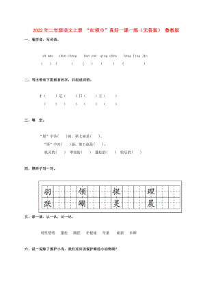 2022年二年級(jí)語(yǔ)文上冊(cè) “紅領(lǐng)巾”真好一課一練（無(wú)答案） 魯教版