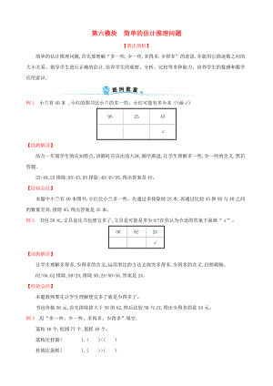 2022版一年級數(shù)學(xué)下冊 第六模塊 簡單的估計推理問題試題 （新版）新人教版