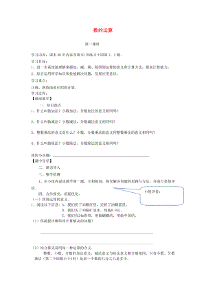 2022年六年級(jí)數(shù)學(xué)下冊(cè) 6 整理與復(fù)習(xí) 1 數(shù)與代數(shù)（數(shù)的運(yùn)算）導(dǎo)學(xué)案 新人教版