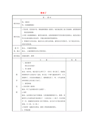 2022春二年級音樂下冊 全一冊教案3 蘇少版