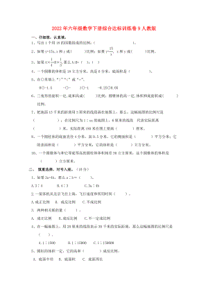 2022年六年级数学下册综合达标训练卷9人教版