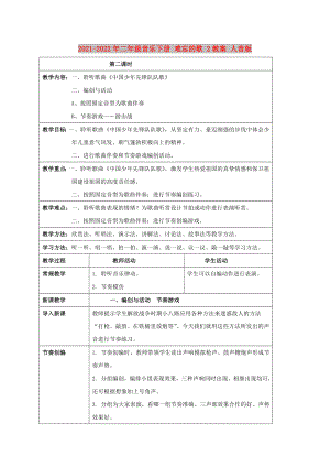 2021-2022年二年級(jí)音樂(lè)下冊(cè) 難忘的歌 2教案 人音版