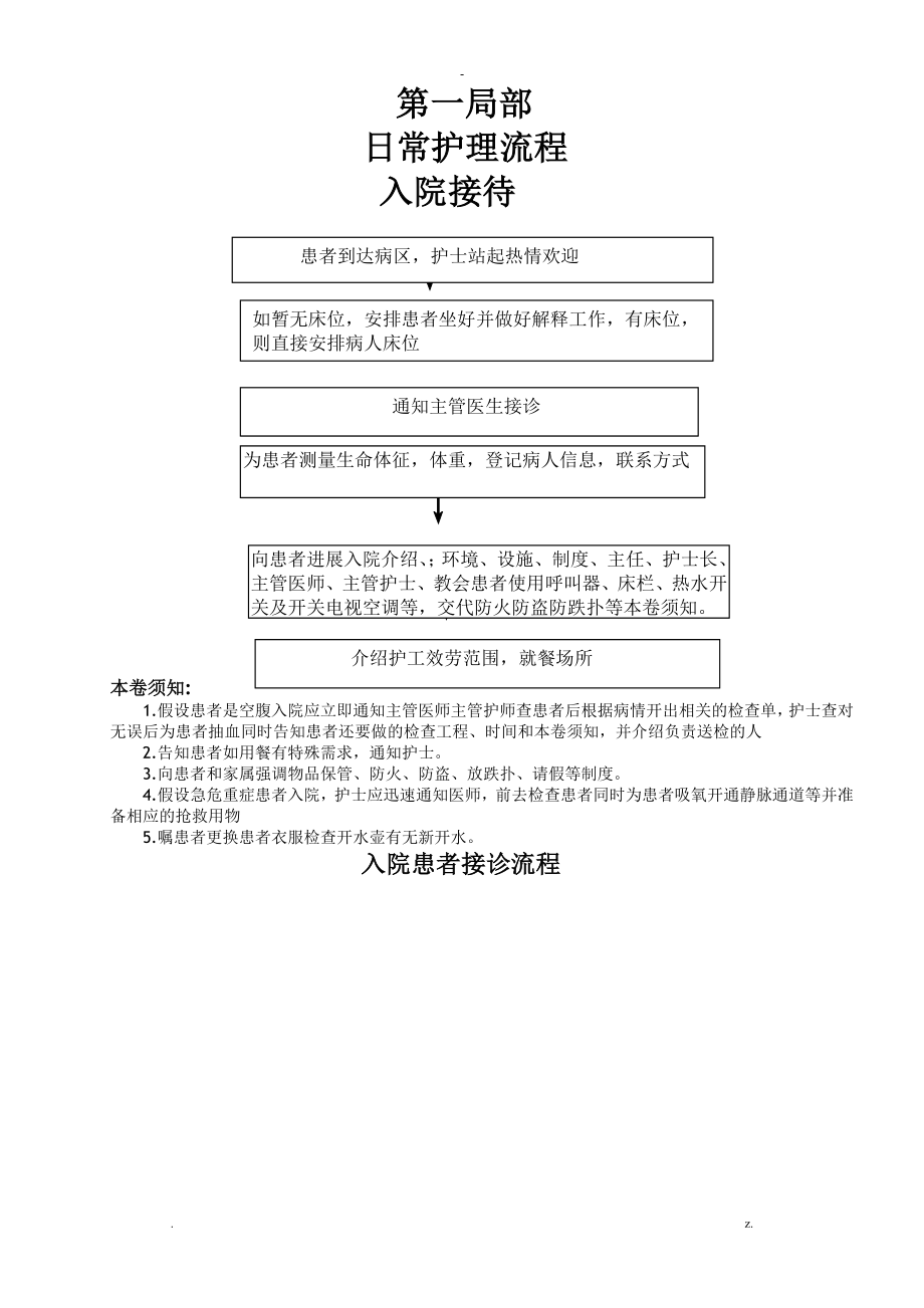 护理日常工作流程_第1页