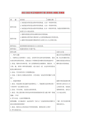 2021-2022年五年級科學下冊 折形狀3教案 蘇教版