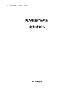 芜湖锻造产品项目商业计划书（模板范文）