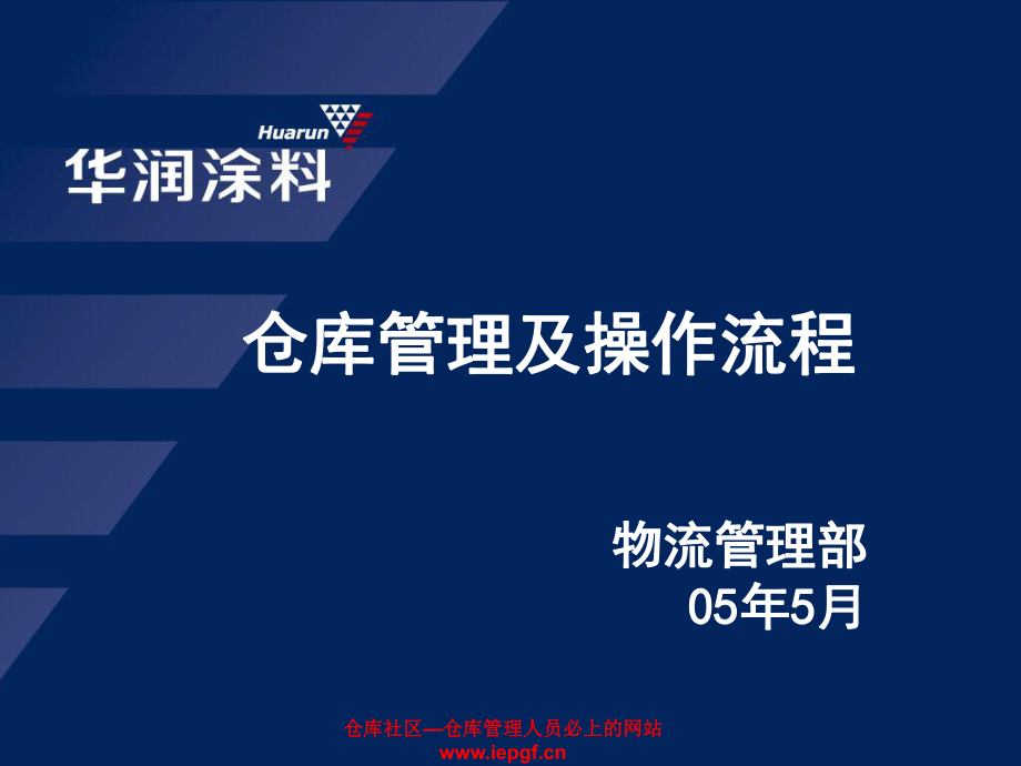 仓库管理仓储管理仓储流程物流管理课件_第1页