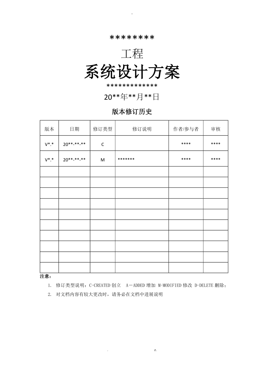 系統(tǒng)設(shè)計方案 - 模板_第1頁