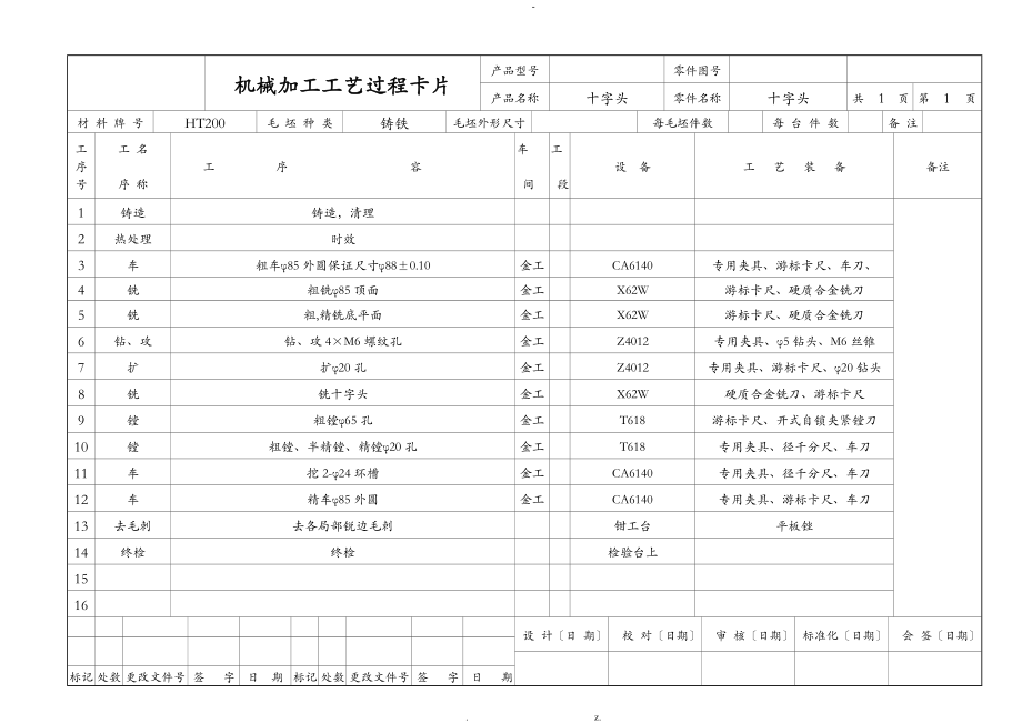 十字頭工藝設(shè)計流程_第1頁